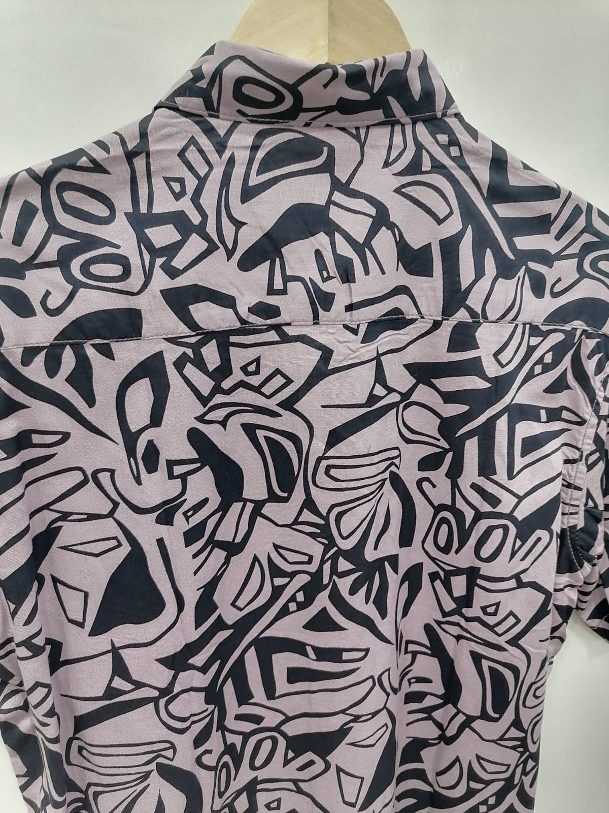 F DEGREE Men's Abstract Print Short Sleeve Casual Shirt
