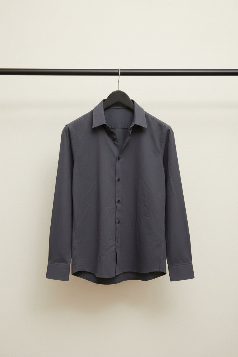 Men's Elan Original New Dark Grey Long Sleeve Shirt