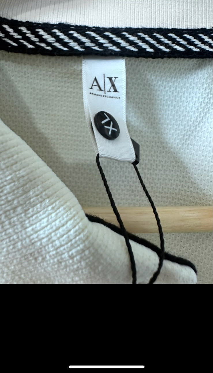 ARMANI EXCHANGE Men's Cream Pique Polo Shirt