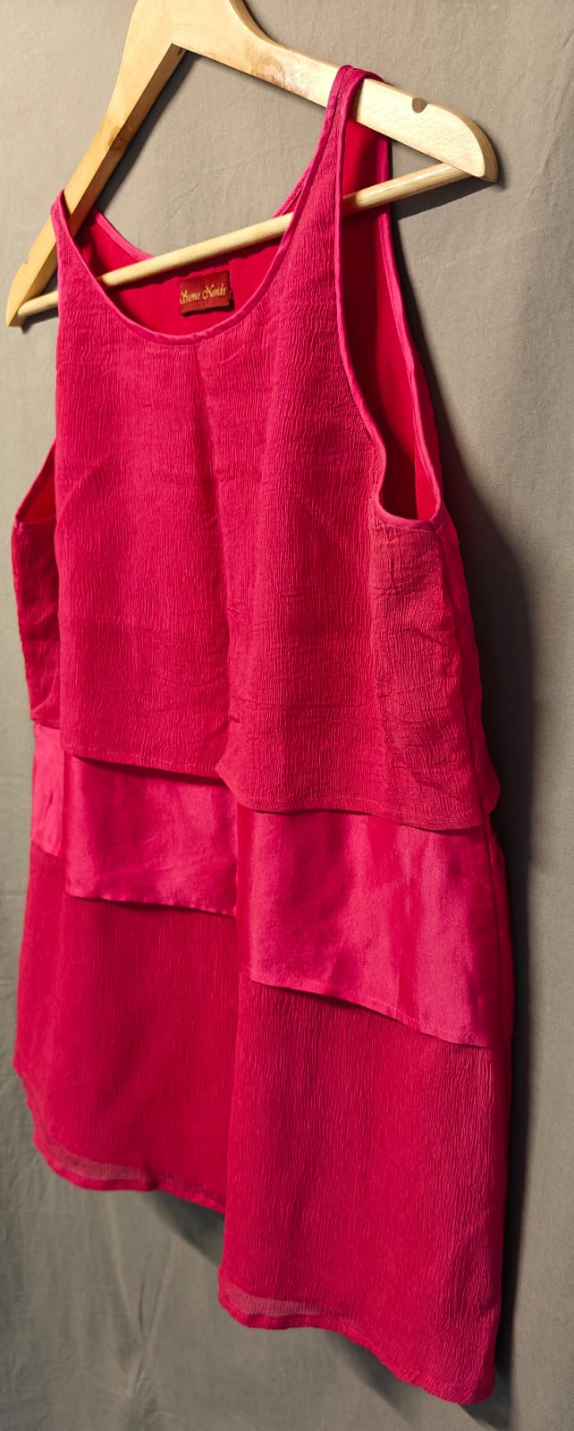 Seema Nanda Hot Pink Layered Sleeveless Top