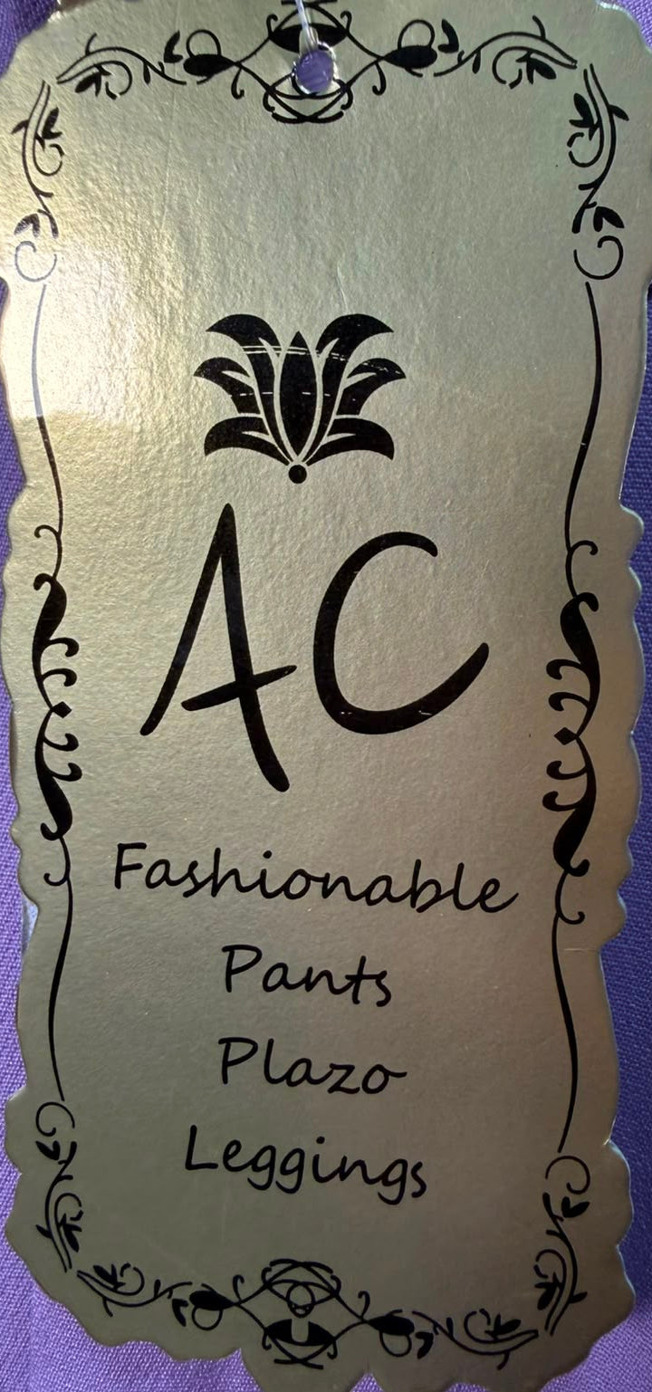 AC Fashionable Lavender Pleated Palazzo Pants