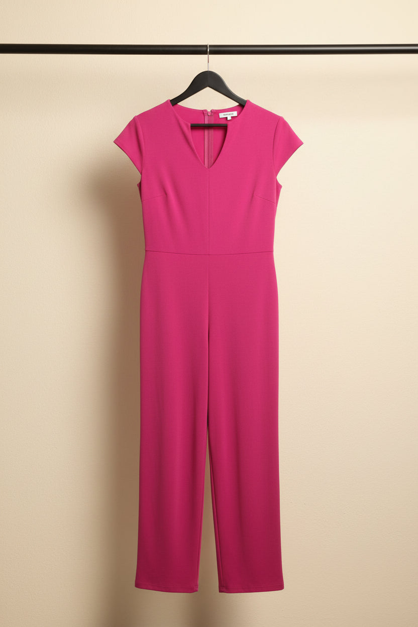 wardrobe Women's Hot Pink Cowl Neck Jumpsuit