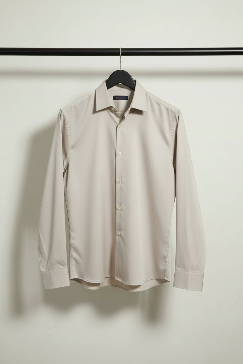 Men's Beige Full Sleeve Casual Shirt by The Rock Way
