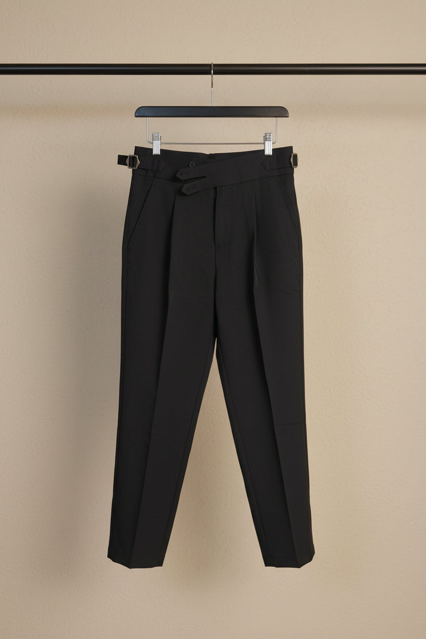 J.Jn Black Tailored Trousers with Adjustable Waist