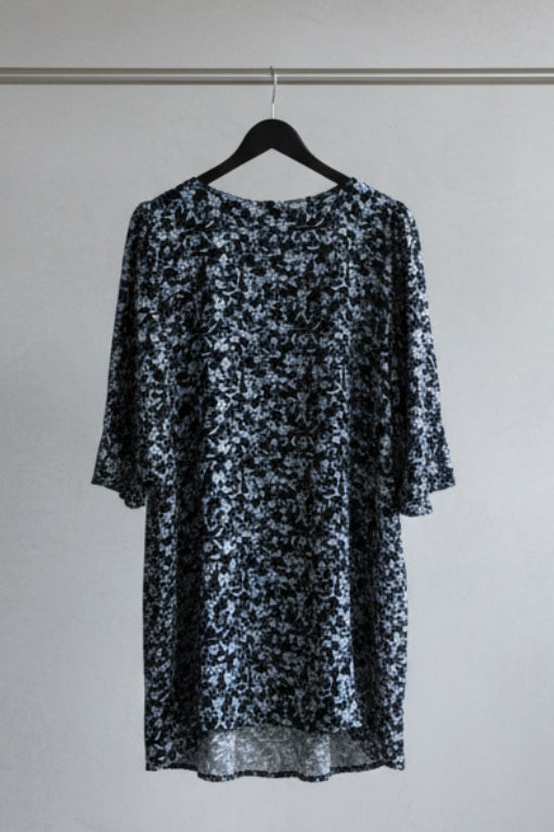 Women's Floral Print 3/4 Sleeve Midi Dress