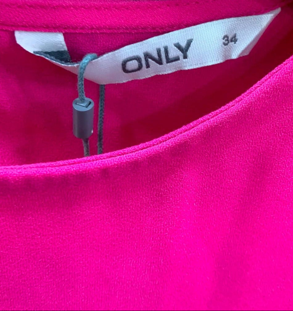 ONLY Women's Fuchsia Pink Bell Sleeve Top