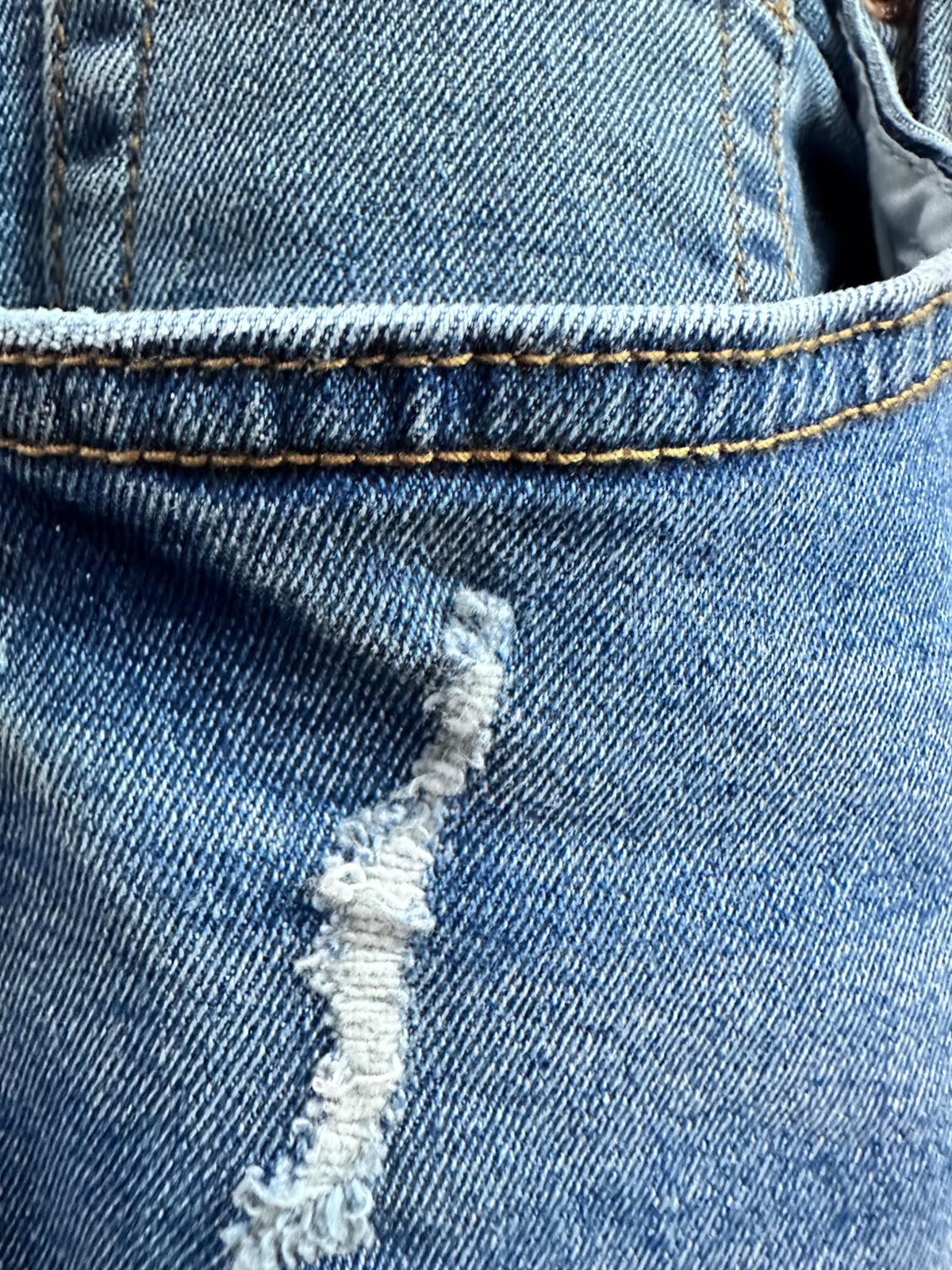 Tiffosi Men's Blue Distressed Slim Fit Denim Shorts