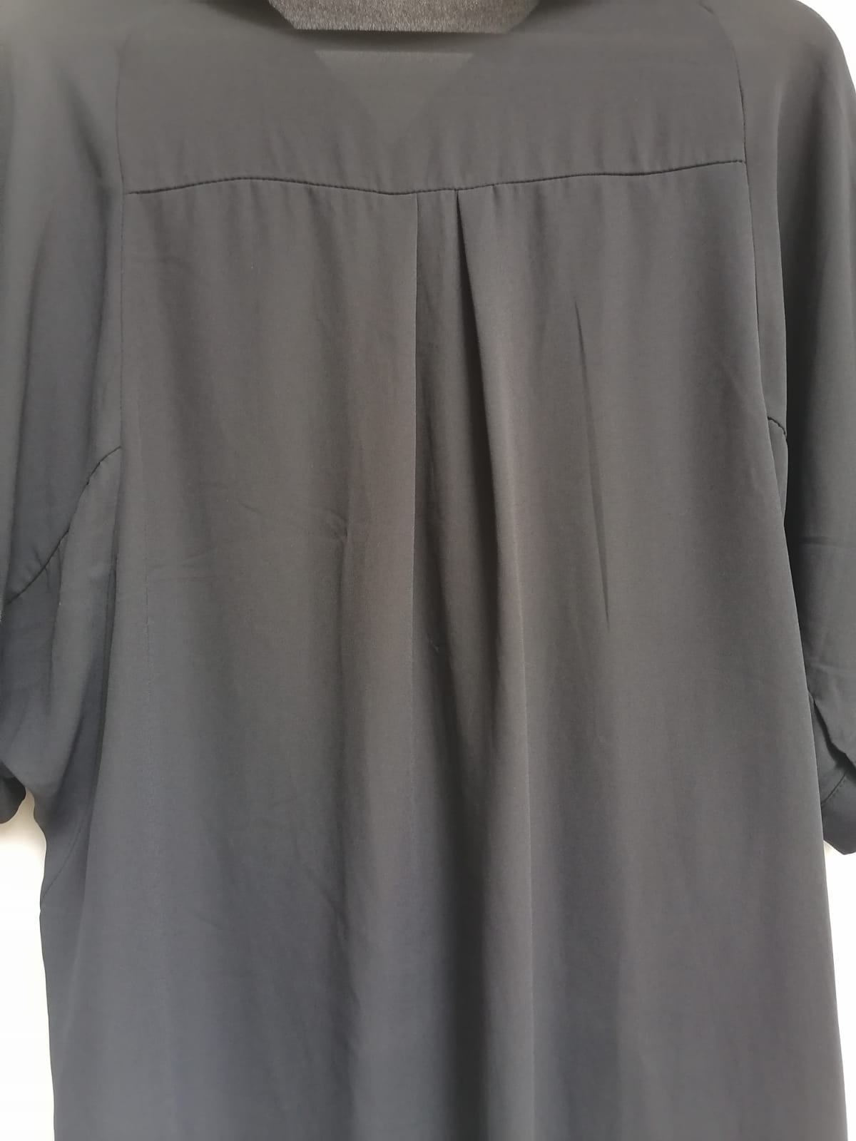 DT Company Women's Navy Blue Collared Tunic Blouse