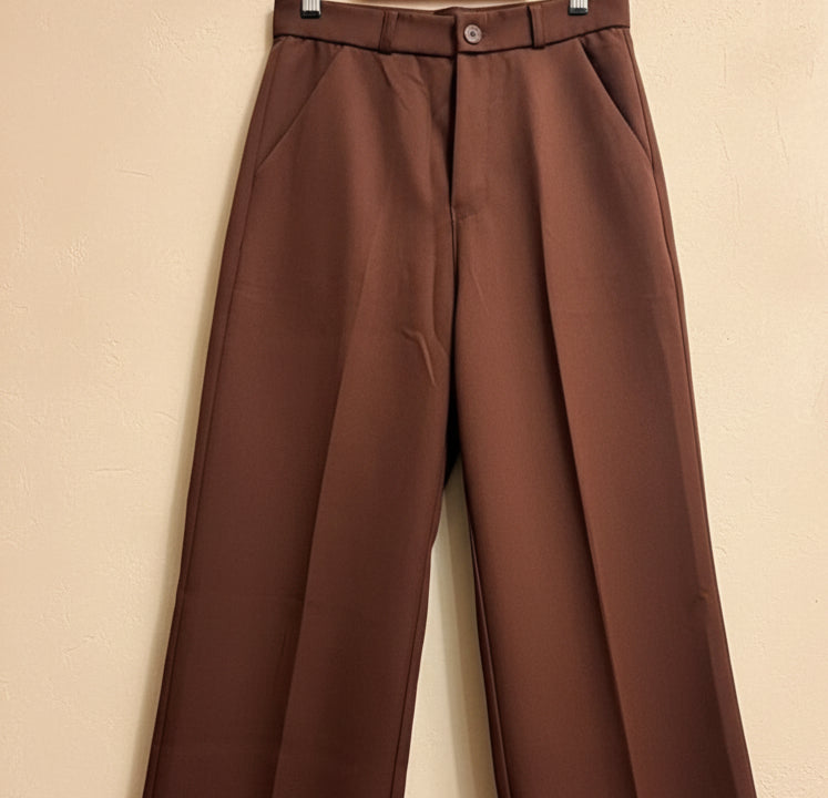 Western Adda Women's Brown Tailored Trousers
