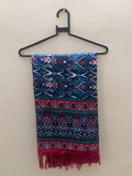 Vibrant Multicolor Ethnic Print Scarf with Tassels