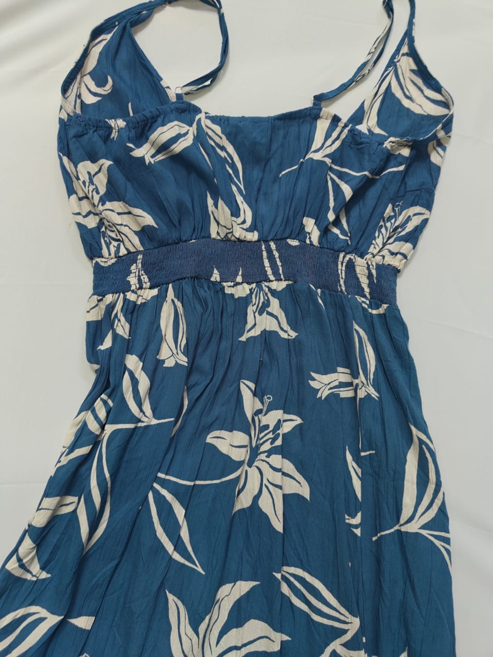 Angie Women's Blue Floral Print Wrap Maxi Dress