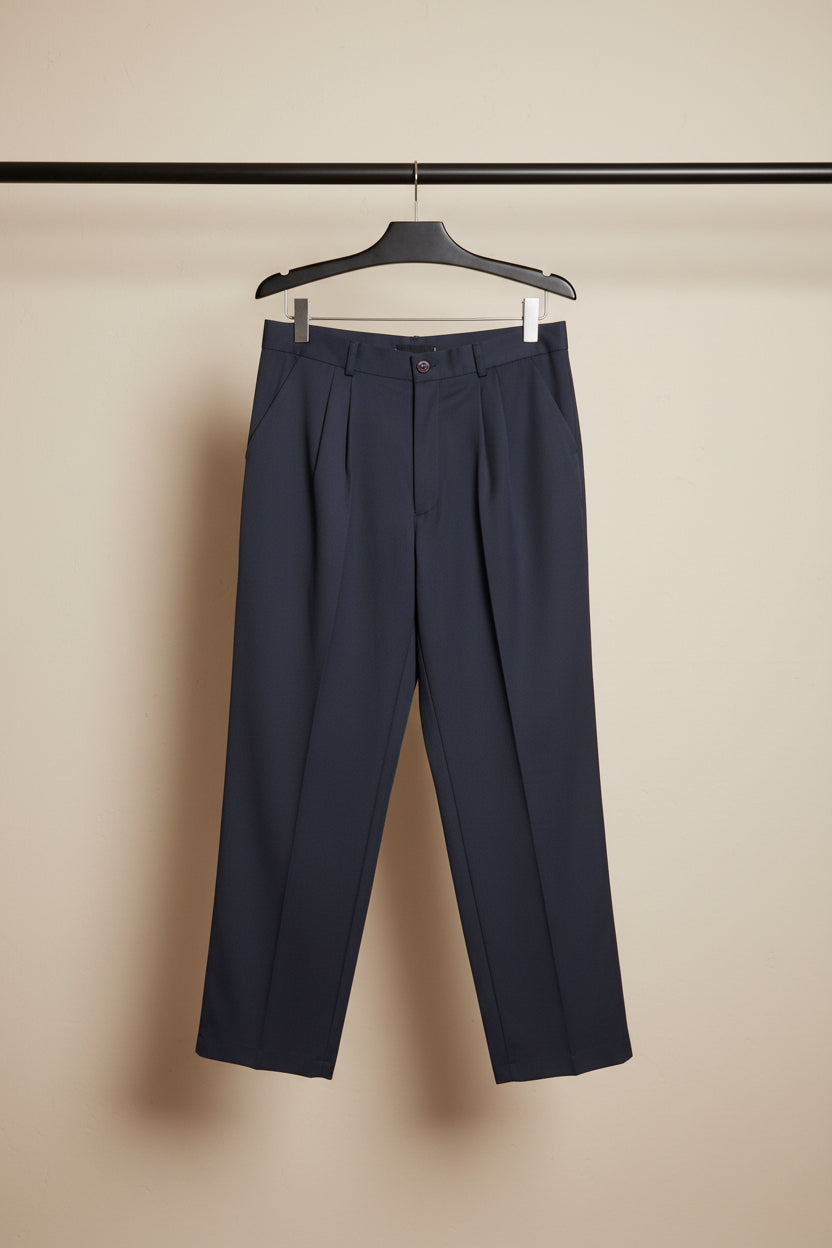 BLUEWAY™ Men's Dark Grey Pleated Trousers XXL