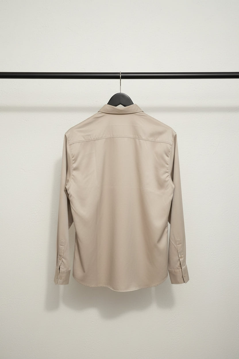 Men's Beige Full Sleeve Casual Shirt by The Rock Way