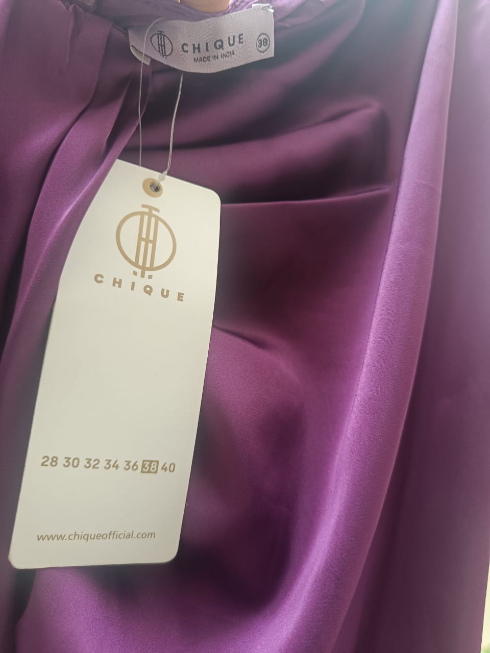 Chique Women's Purple Draped Skirt