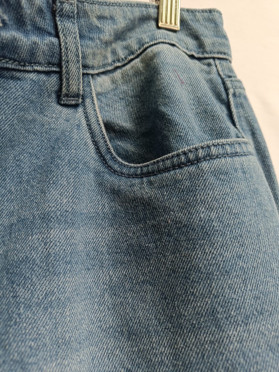 MADISH Women's Sky Blue Wide Leg Denim Jeans
