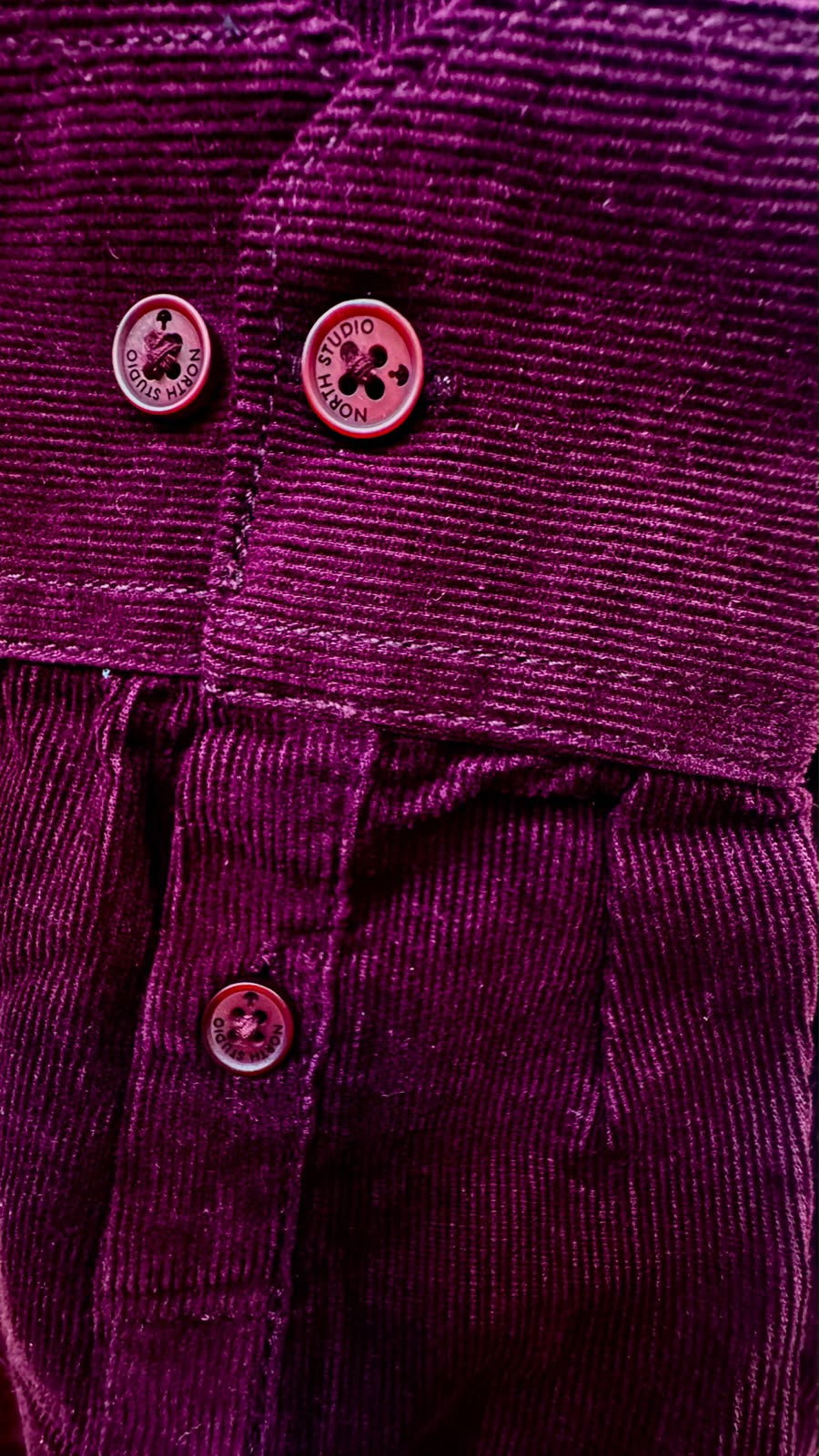 Men's Maroon Corduroy Full Sleeve Shirt