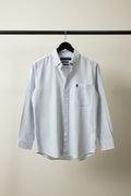 U.S. POLO ASSN. Men's Blue & White Striped Long Sleeve Casual Shirt