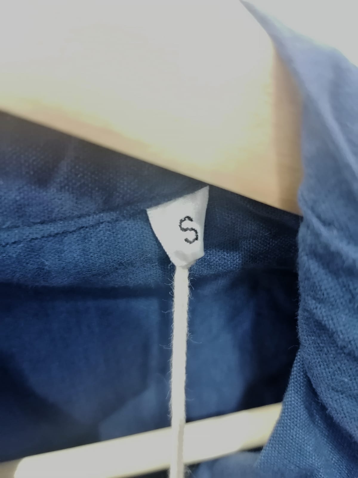 Men's Navy Blue Mandarin Collar Long Sleeve Shirt