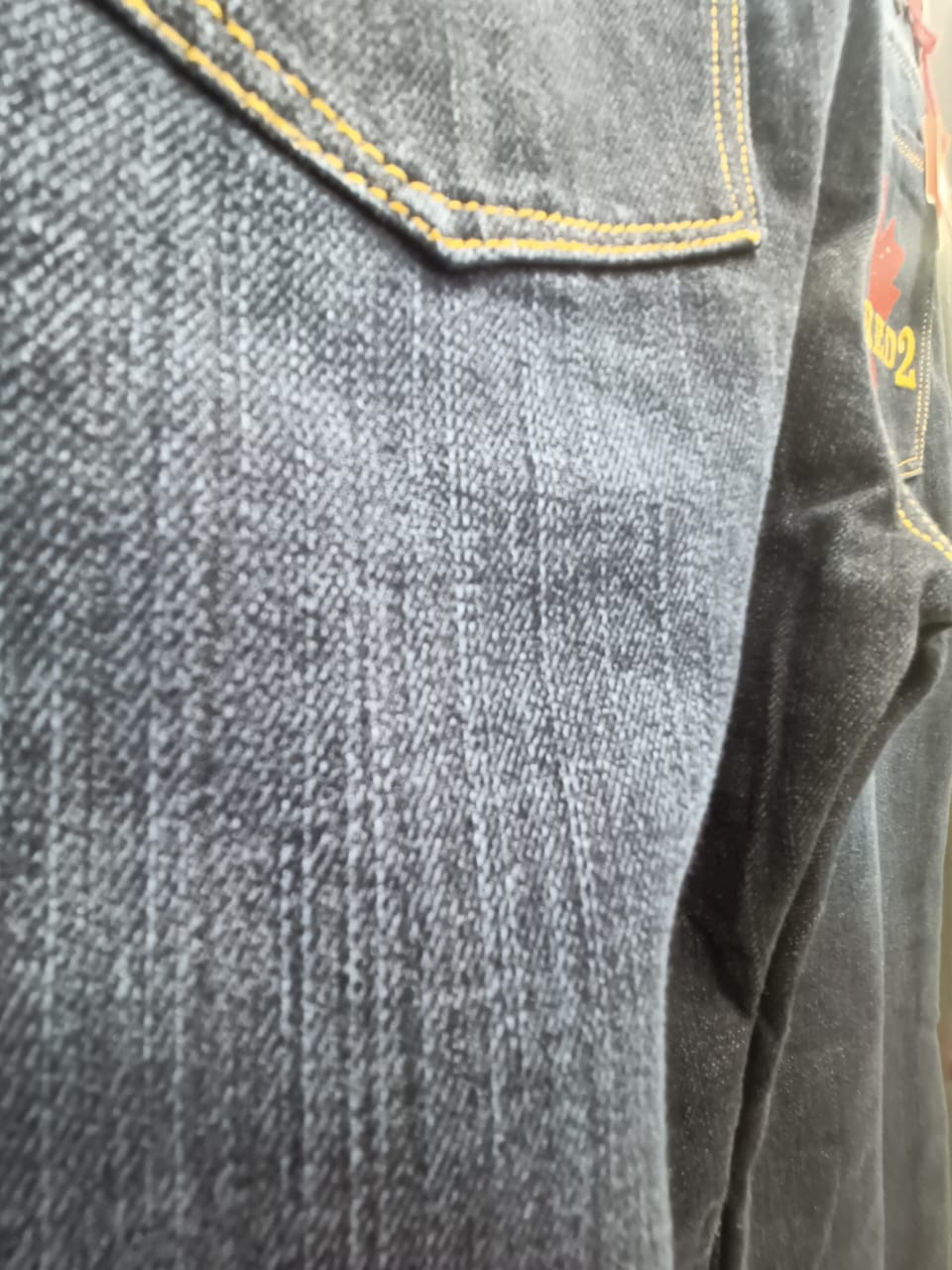 DSQUARED2 Men's Dark Blue Denim Jeans with Maple Leaf Logo