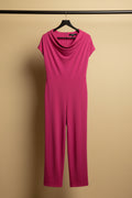 wardrobe Women's Hot Pink Cowl Neck Jumpsuit