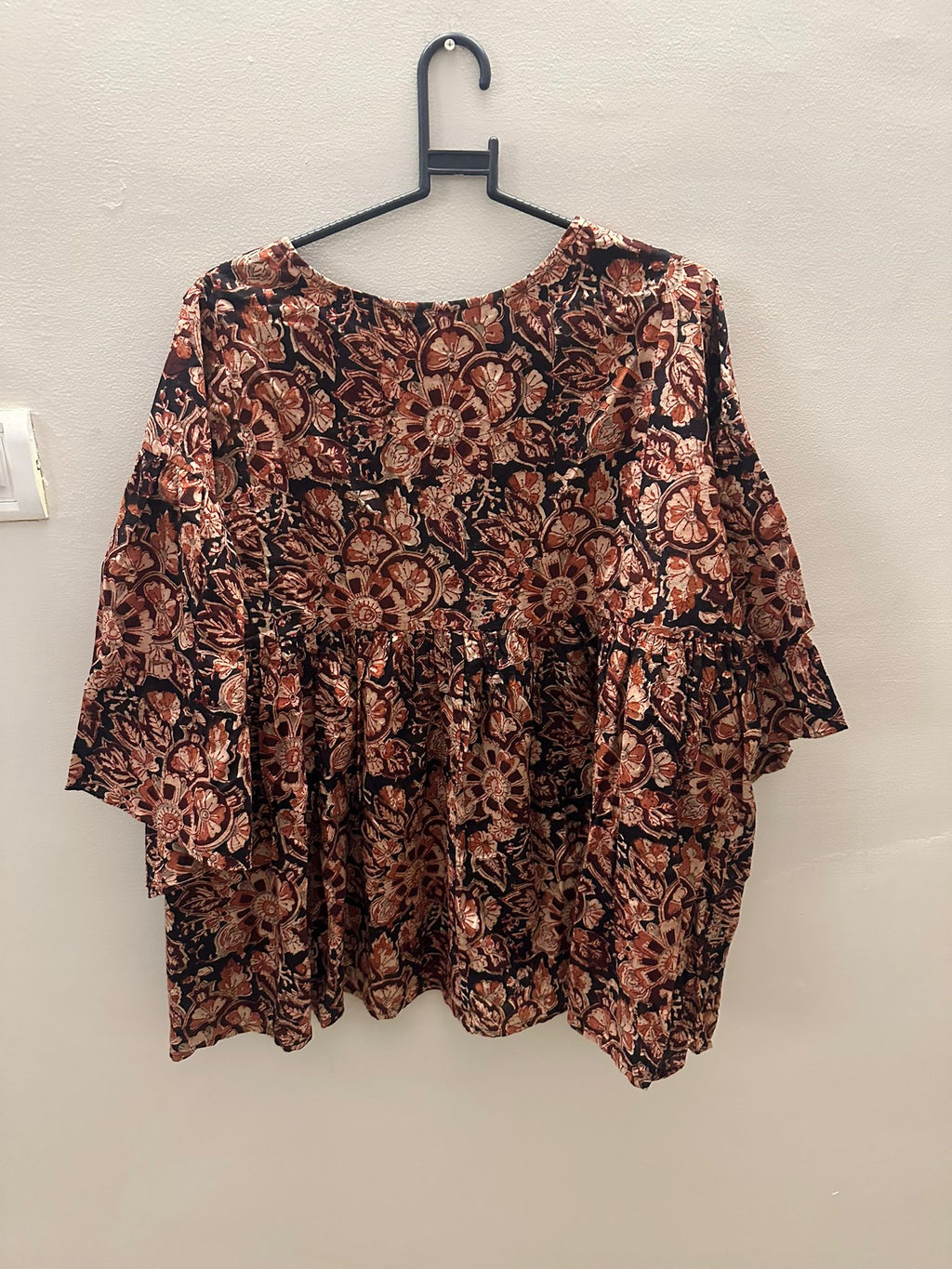Jaypore Multicolor Printed Bell Sleeve Top