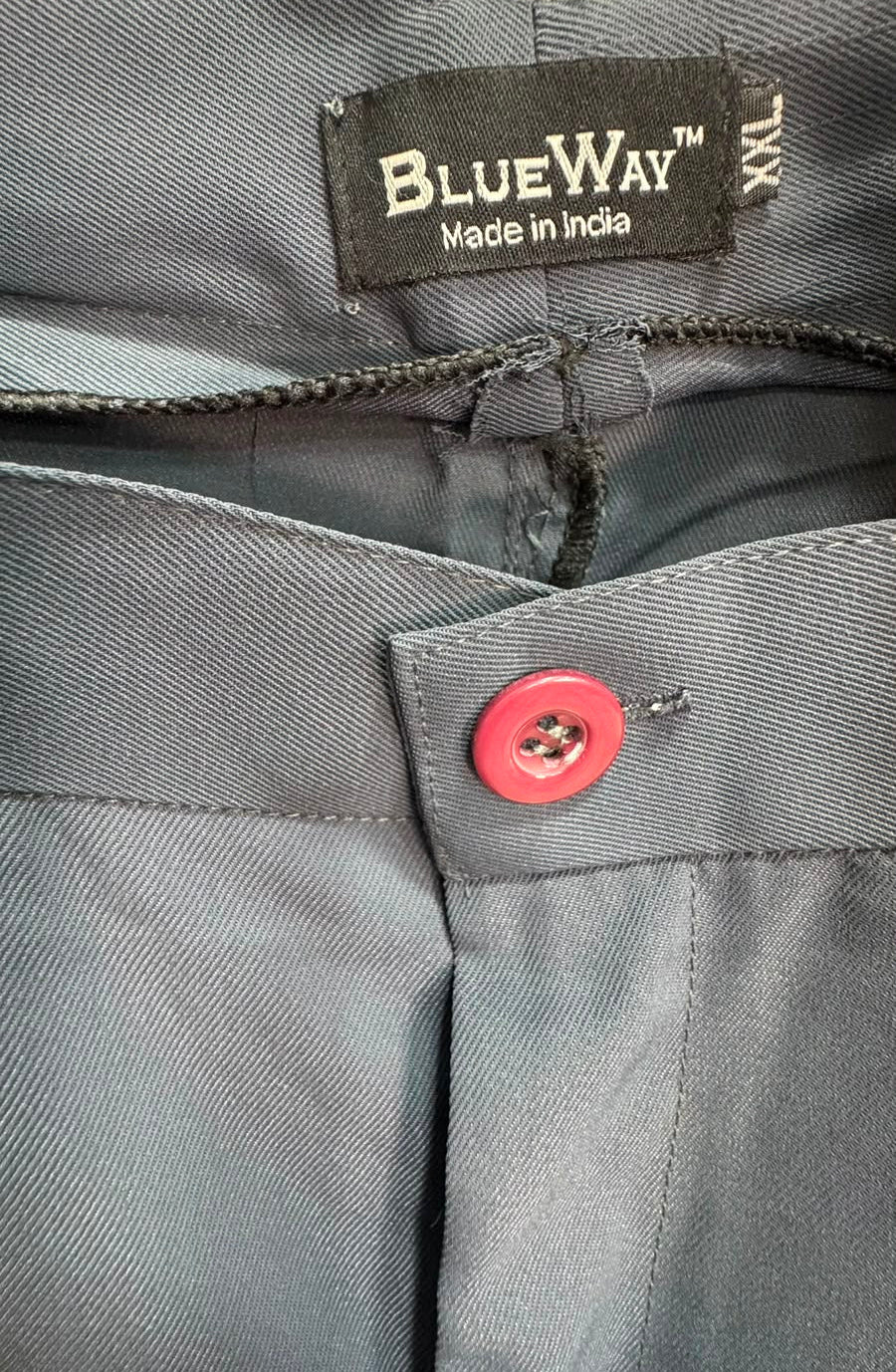 BLUEWAY™ Men's Dark Grey Pleated Trousers XXL