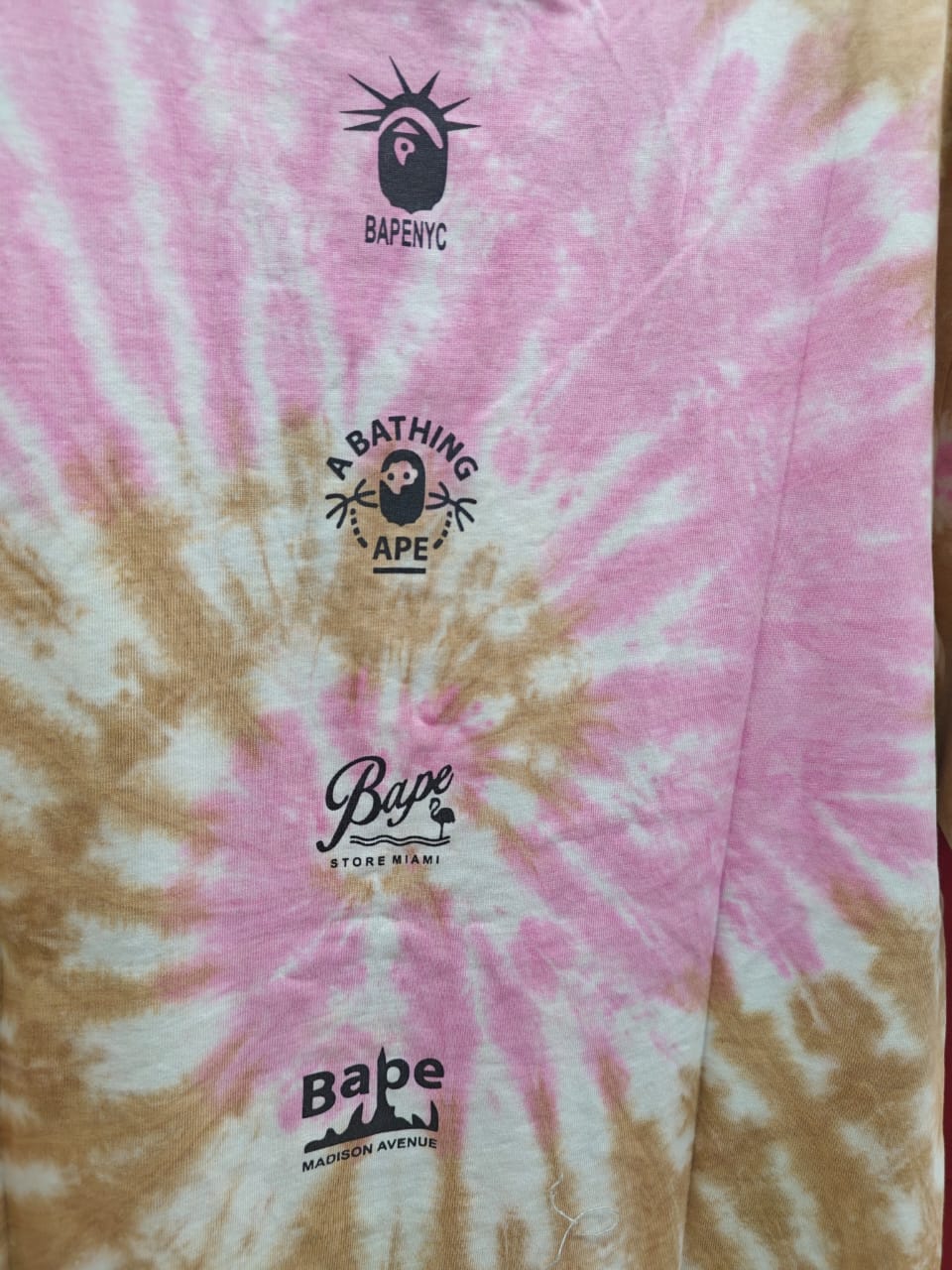 A Bathing Ape BAPE Tie-Dye Graphic T-Shirt