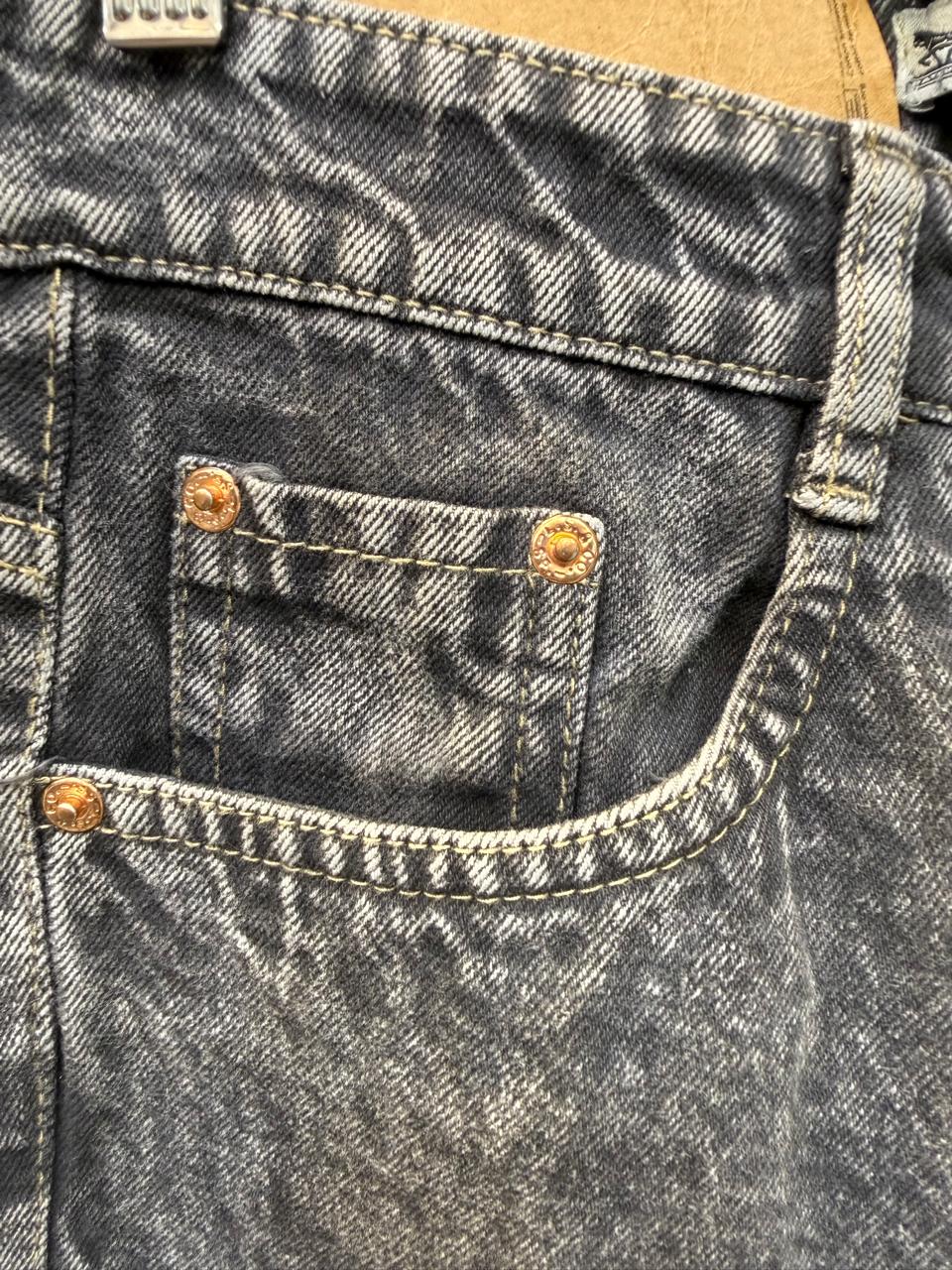 Levi's 519 Original Style Black Acid Wash Straight Fit Jeans