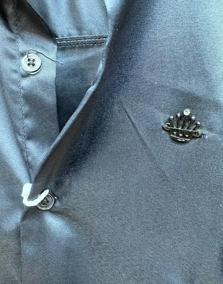 Men's VLF by SVF Navy Blue Casual Long Sleeve Shirt