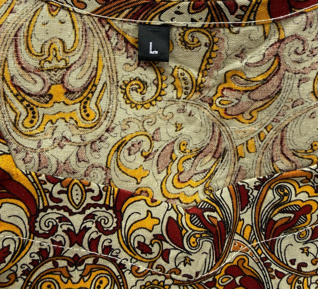 Women's Multicolor Paisley Print V-Neck Tunic Top