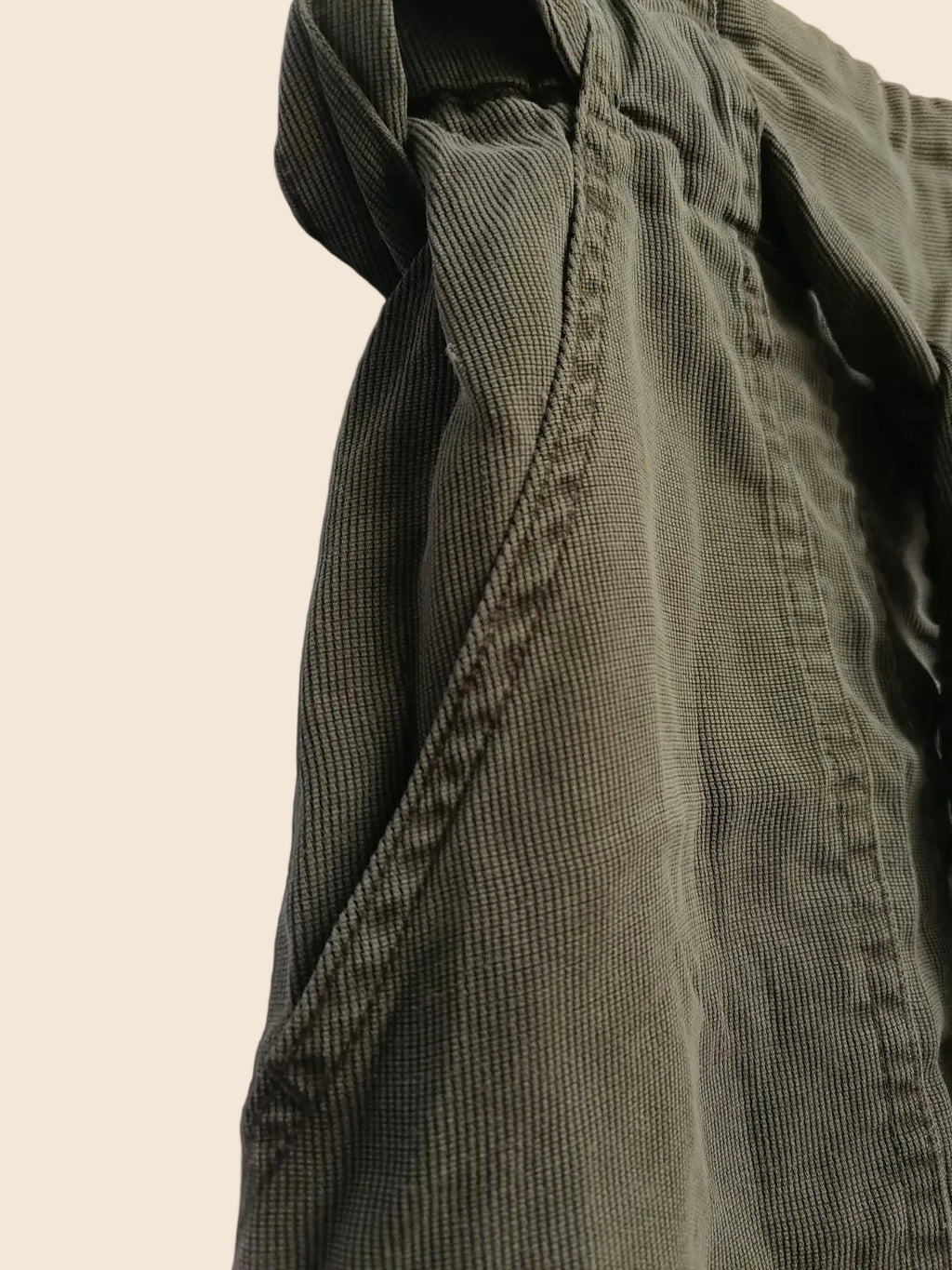 H&M Women's Olive Green Corduroy Paperbag Waist Shorts