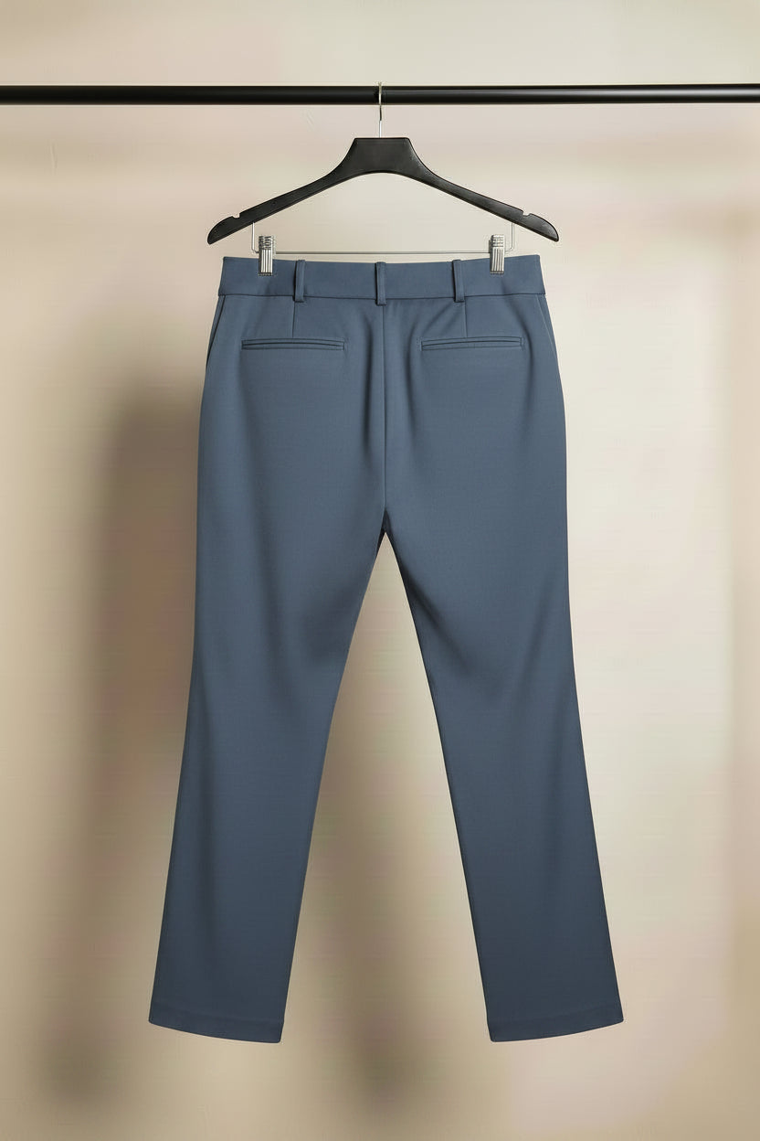 Navy Blue Tailored Trousers for Women