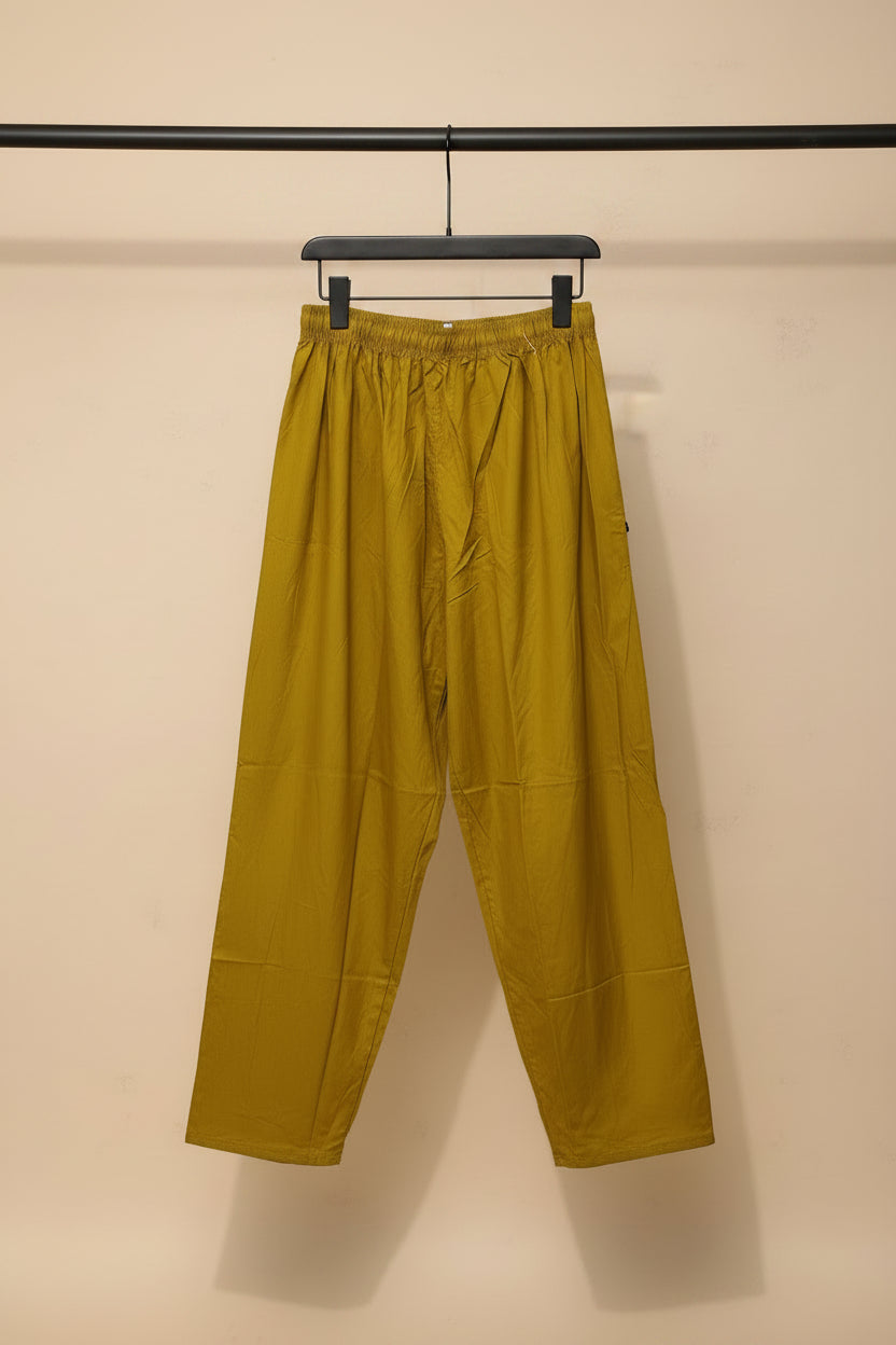 Women's Mustard Yellow Elasticated Waist Palazzo Pants