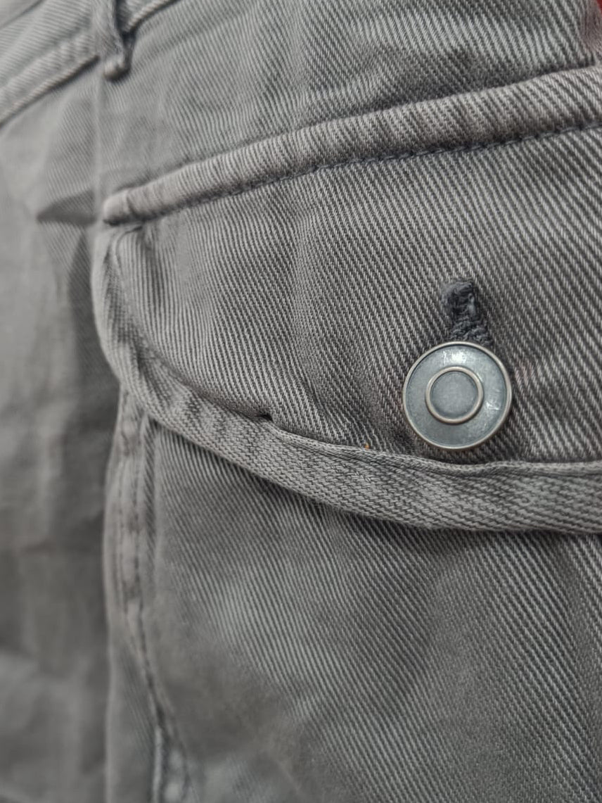 Grey Cargo Mini Skirt