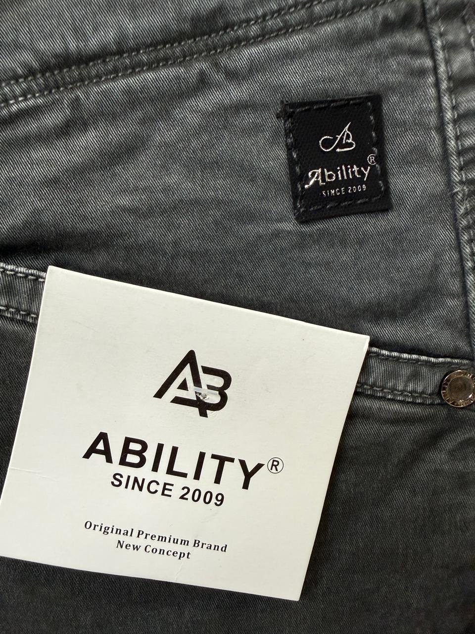 Men's Ability Black Washed Cargo Pants with Pockets