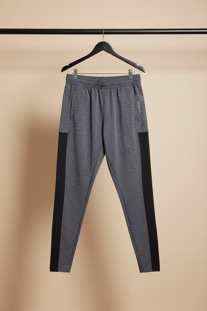 Skechers women’s Grey Marl Athletic Fit Track Pants with Black Panels