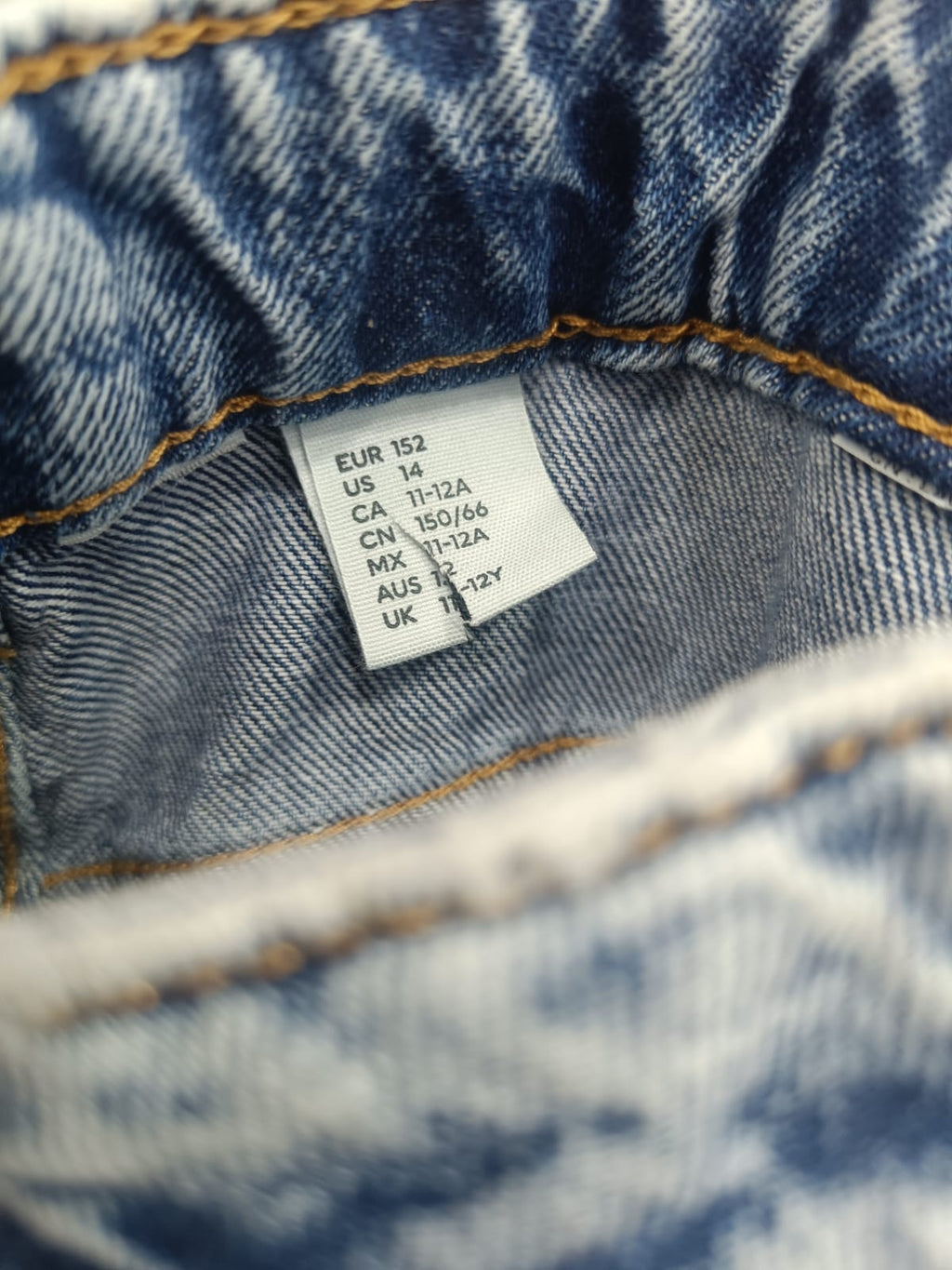 H&M Kids' Blue Acid Wash Denim Shorts