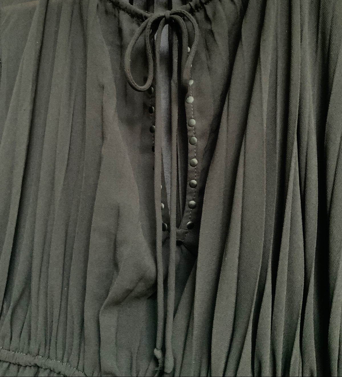 Zara Black Pleated Long Sleeve Mini Dress
