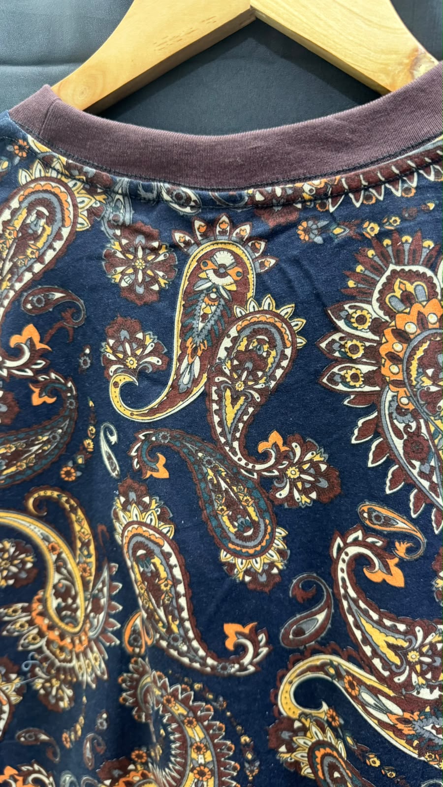 Men's Multicolor Paisley Print Short Sleeve T-shirt