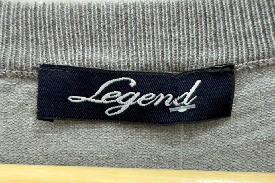 Legend Men's Grey Long Sleeve Crew Neck Sweater