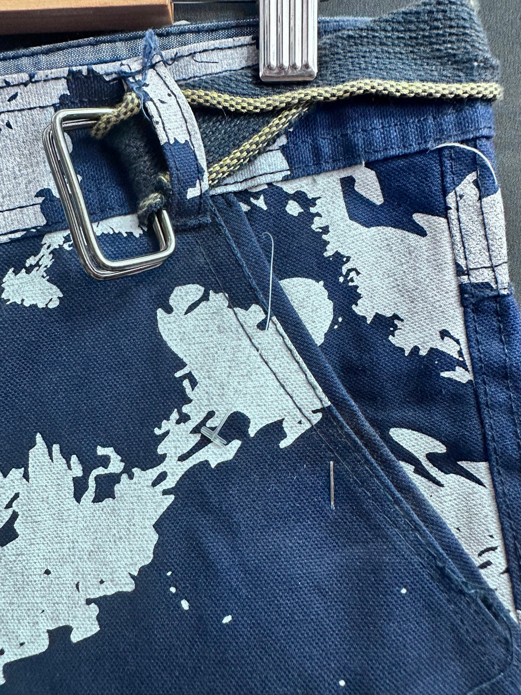 Creeks Men's Blue Paint Splatter Shorts