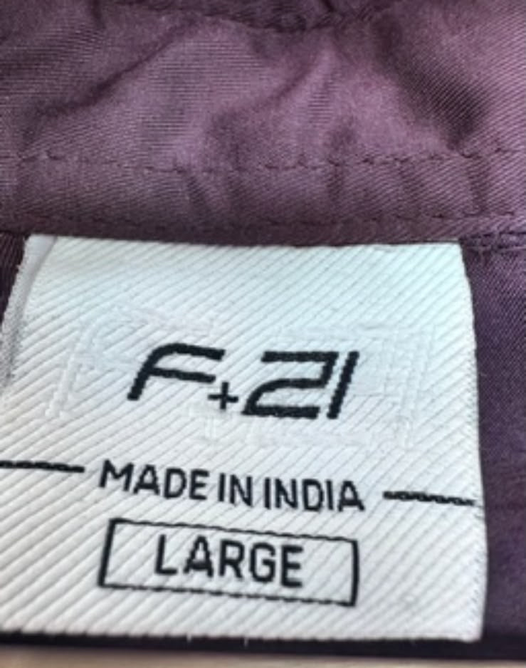 F+21 Men's Purple Long Sleeve Button-Up Shirt