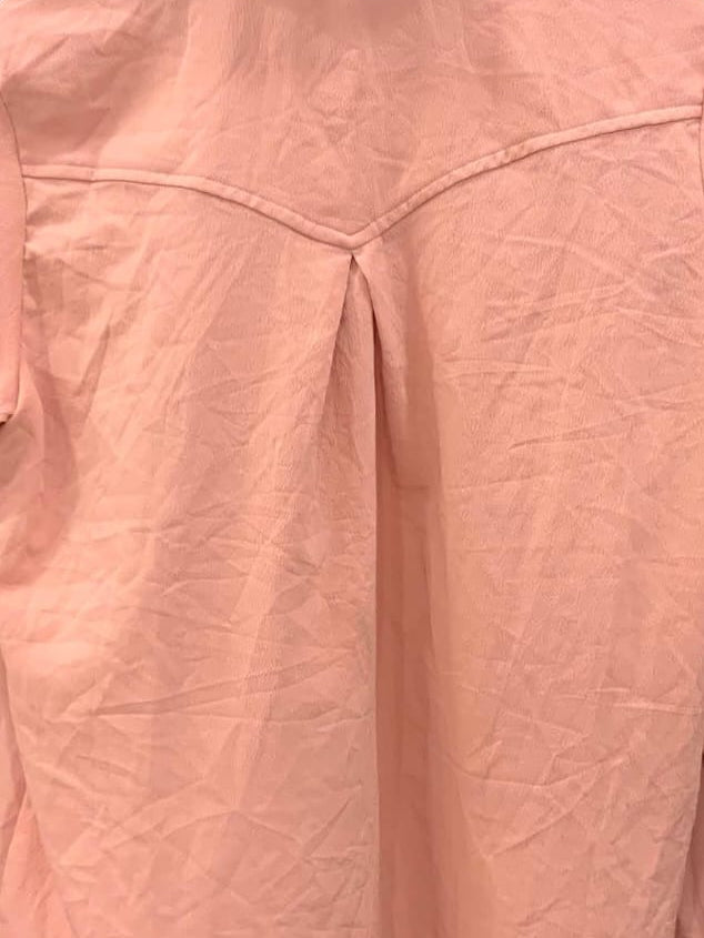 Vero Moda Women's Peach Long Sleeve Collared Shirt with Pockets