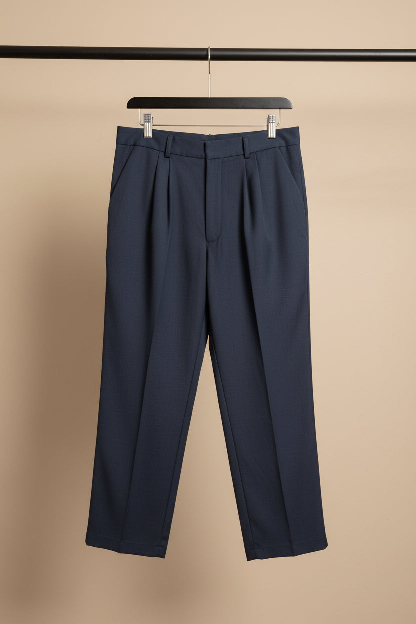 BLUEWAY™ Men's Dark Grey Pleated Trousers XXL