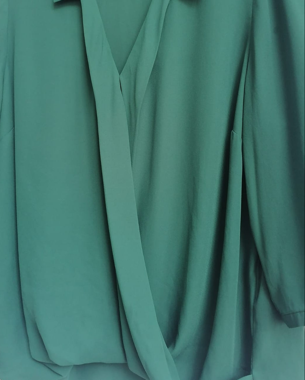 M&S COLLECTION Women's Emerald Green Wrap Blouse