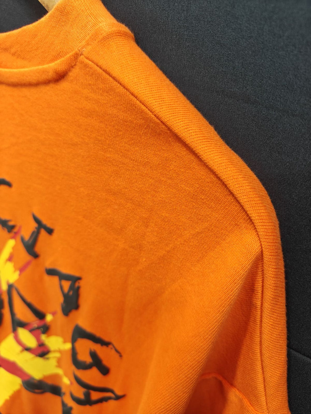 Balenciaga Orange Graffiti Logo Oversized T-Shirt