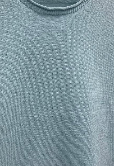 Women's Sky Blue Sleeveless Knit Top