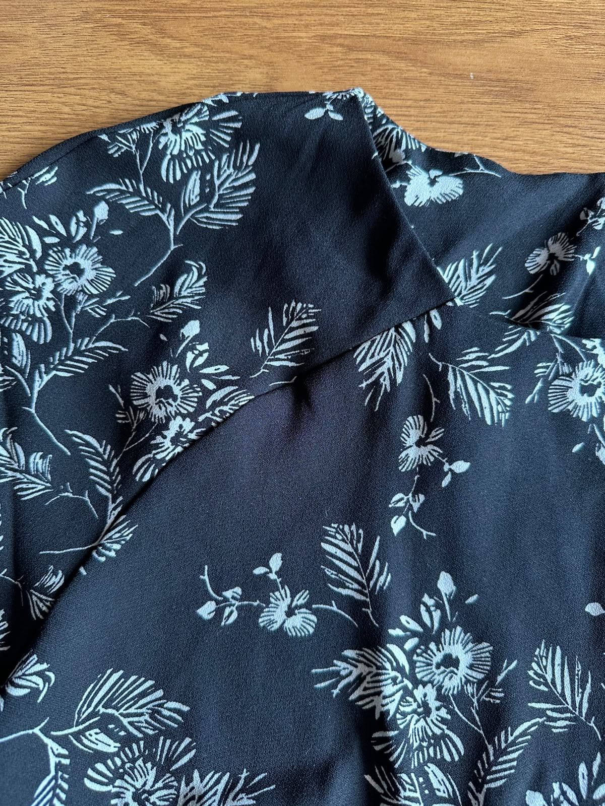 M&S Collection Black Floral Short Sleeve Shift Dress