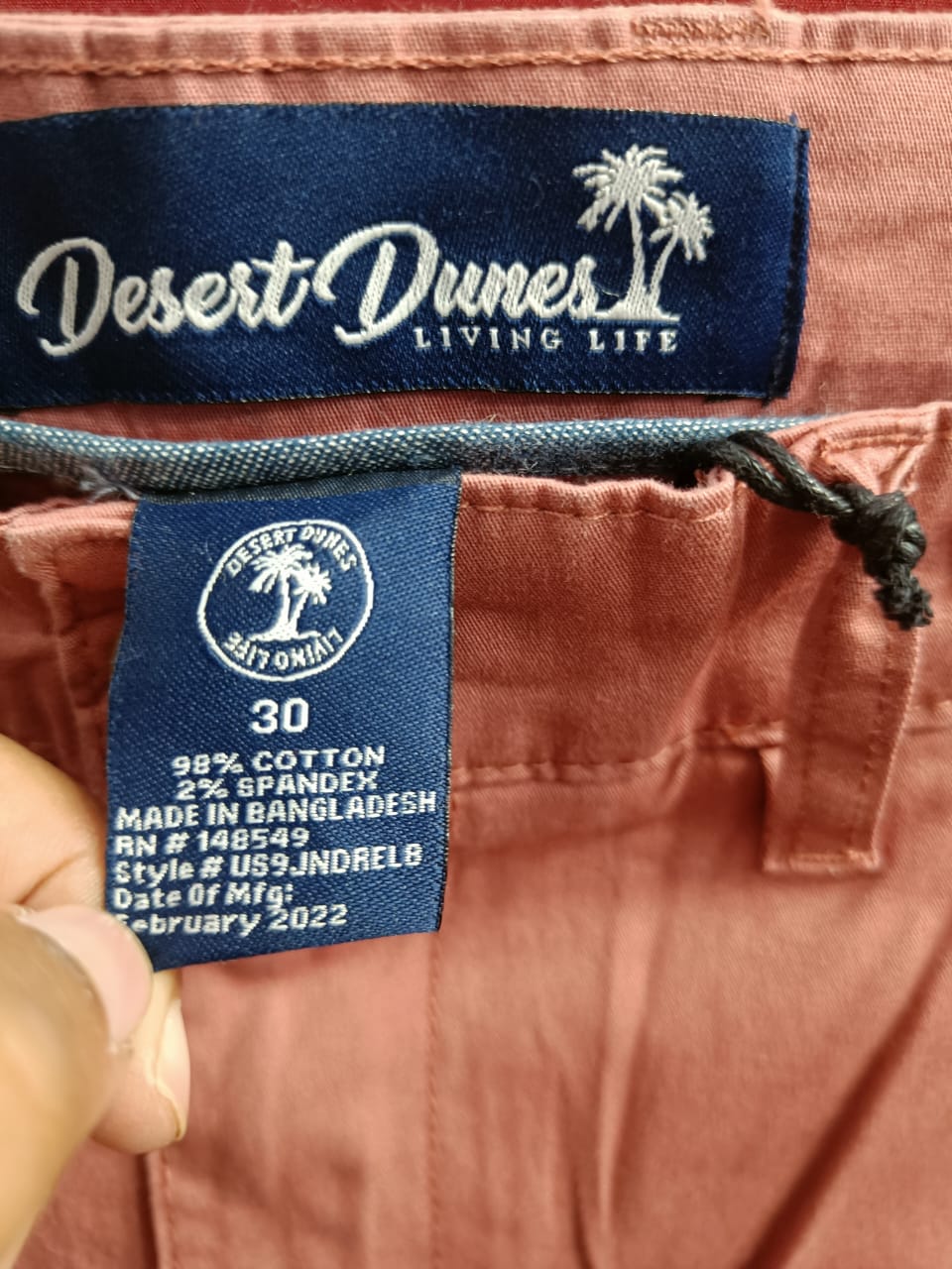 Men's Desert Dunes Rust Cotton Blend Regular Fit Knee-Length Shorts
