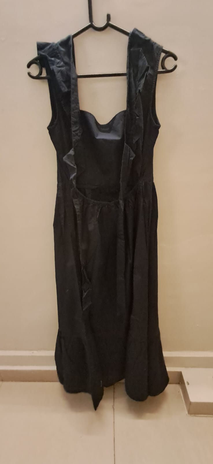 The Label Life Black Ruffled Sleeveless Fit and Flare Dress